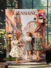 have a good day 25pcs/Pack Vintage Girl Stickers, Creative Aesthetic Stickers, DIY Decorative Collage Craft Materials, Holiday Gifts, Personalized Scrapbooking School Supplies