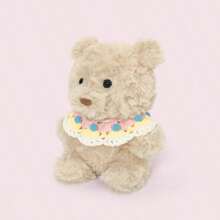 1 pezzo Carino orsetto di peluche con cappello da compleanno, bavaglino e accessori, bambola orsetto, regalo di compleanno per bambini, regalo per ragazze, migliori amici