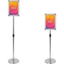 A4 Poster Stand, Adjustable Height & Angle Acrylic Display Holder – Freestanding Tabletop Or Floor Display For Events, Offices, Exhibitions – Lightweight With Stable Base - default - View 2