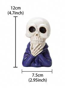 1 Stück Halloween gruselige Harz Deko lachender Schädel Ornament, unheimliche Atmosphäre Feier Dekoration Geschenk, Vintage Stil, geeignet für Spiele, Malerei, Küche, DIY, Abschluss, Büro, Möbel für Zuhause