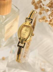 HALEI HALEI 1pc Creative Women's Metal Chain Quartz Steel Band Watch, Suitable For Birthday, Anniversary, Gift