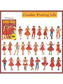 have a good day 25pcs/Pack Vintage Girl Stickers, Creative Aesthetic Stickers, DIY Decorative Collage Craft Materials, Holiday Gifts, Personalized Scrapbooking School Supplies