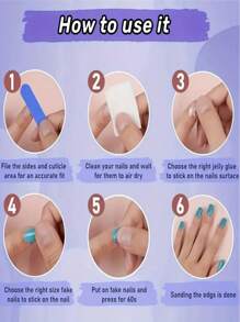 24 Peças Adesivos de Unhas Sólidos Vermelhos Brilhantes para Outono/Inverno, Conjunto de Unhas Artificiais Quadradas Médio-Longas, Cobertura Total para Mulheres
