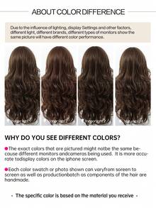 Fashionable 26-Inch Curly Wig With Medium Parting Synthetic Wigs: Natural-Looking And Heat Resistant For Party Cosplay Daily Use - Brown - View 8