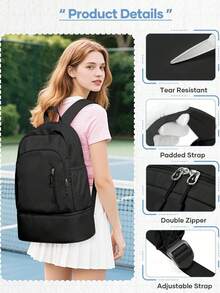 1 Balo đa năng nhiều ngăn đơn giản màu trơn có ngăn đựng giày dạng ống lồng, ba lô du lịch leo núi di động, thích hợp cho việc đi lại hàng ngày, công tác, du lịch, nghỉ mát, đi học, ba lô đựng đồ du lịch, lễ hội, túi đựng đồ tập gym thiết yếu, phụ kiện chạy bộ, túi thể thao cho nữ, túi thể thao để tập thể dục, túi du lịch dung tích lớn để đi nghỉ, túi tập yoga bền bỉ cho nam - Nhiều màu - Xem 4