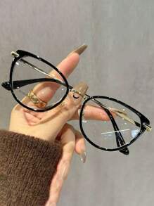 زوج من نظارات المرأة ذات عدسات متغيرة اللون بتصميم عيون القطة، نظارات كاجوال كيوت مضادة للإشعاع، نظارات شمسية للخارج مناسبة لجميع الفصول، يمكن ارتداؤها خارجًا بدون مكياج، نظارات زخرفية متغيرة اللون بشكل عين القطة