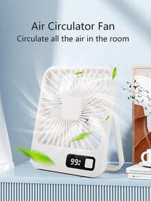 5-Speed 180° Adjustable Desktop Fan: Converts To Hanging Mode With Ultra-Quiet Operation & USB Rechargeable Power. Provides Multi-Directional Cooling For Offices, Dorms, Bedrooms & Outdoor Spaces. Ideal For Working Professionals & Light Sleepers Seeking Versatile Climate Control. - 彩色 - 查看 3
