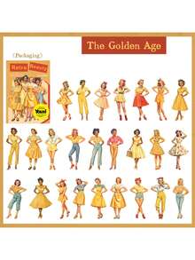 have a good day 25pcs/Pack Vintage Girl Stickers, Creative Aesthetic Stickers, DIY Decorative Collage Craft Materials, Holiday Gifts, Personalized Scrapbooking School Supplies