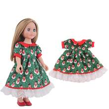 MSYO 18-Zoll American Girl Puppe Weihnachtsserie Kleiderset, inklusive Glockenärmel Weihnachtskleid, Weihnachts-Spitzenkleid, Haarclip, Schal, Puppenoutfit mit Winterweihnachtsblumen, ohne Puppe und Schuhe, tolles Geschenk zu Geburtstag, Feiertagen, Halloween für kleine Mädchen oder Freundinnen