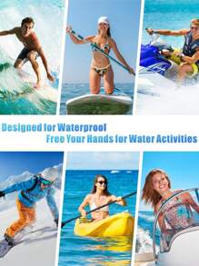 2 piezas Bolsa transparente para teléfono con correa ajustable para el hombro - Protección sellada para nadar, playa y kayak - A prueba de polvo y arena, adecuada para actividades acuáticas, imprescindible para la playa, diseño elegante y cierre de cremallera  (Negro)