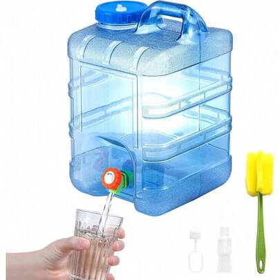 Camping Water Container With Tap Hiking Water Storage Bucket Portable Carrier 12L For Camp Fishing Picnic BBQ Travel