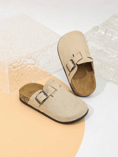 1 双女童时尚纯色透气拖鞋，轻便多用途，适合室内外，四季皆宜（春、夏、秋）