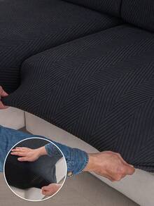 1 tấm bọc ghế sofa co giãn Jacquard, kiểu dáng hiện đại, chống bám bẩn, phù hợp cho phòng khách, phòng ngủ, ghế sofa ngoài trời, bảo vệ sofa khỏi vết bẩn do thú cưng, sử dụng được quanh năm, phù hợp với sofa đơn hình chữ L, ghế dài và sofa 1/2/3/4 chỗ ngồi, bọc sofa dày dặn trang trí nhà cửa mùa thu/đông. - màu đen - Xem 10