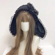 1pc/Set Women's Colorful Butterfly Decor & Wide Lace Headband Hair Accessories, Suitable For Daily Wear And Cosplay, Cute Style, Made Of Polyester And Spandex Halloween Valentine's Day