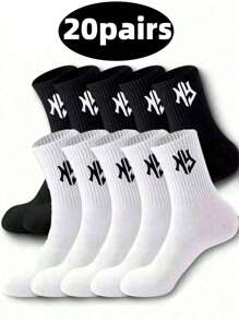 20/15/10/5/4/3/2/1 双装男士运动袜，时尚户外跑步袜，舒适日常穿着