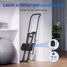 MERACH Stair Stepper For Home Gym Exercise, Vertical Climber Machine For Full Body Workout, Compact Folding Cardio Exercise Climber With Extended Step Width, Adjustable Handlebars & Pedals - Đen - Có thể điều chỉnh sức đề kháng - Xem 5