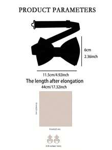 1 Pc Groomsmen 3‑Piece Set (Bow Tie + Pocket Square + Cufflinks) – Vintage Paisley Wedding Accessories Kit, Wrinkle-Free Gold Textured Bowtie Gift For Groom, Formal Party, Holiday, Best Man Outfit