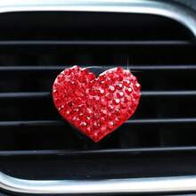 2 Stücke glänzende Liebes-Dekoration für Autobelüftung, Aromatherapie, Mittelkonsolen-Dekoration