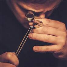 1pc Foldable Jewelry Magnifier, Portable Magnifying Glass, Pocket-Sized Cute Jewelry Magnifier, 10X 20X 30X Magnification, Metal, Back To School Office Supplies