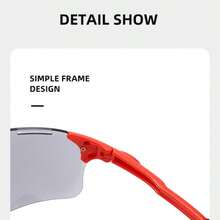 1 Pair Half-Frame Irregular Sports Cycling Glasses - Multicolor - View 6