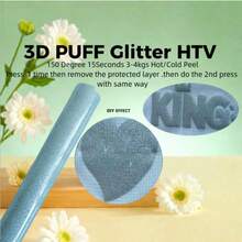 Reflective / 3D Puff Heat Transfer Vinyl For T-Shirts - Vinyl Bundle 9.8x9.8 Inches For Heat Press Machine - Multicolor - View 41