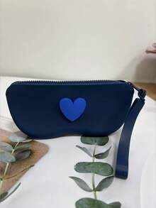 1个心形硅胶拉链眼镜盒收纳袋，防水防尘。多功能小型防尘杂物眼镜盒。硅胶材质保护镜片免受刮擦。时尚便捷的旅行手持硅胶眼镜袋。多种颜色可选，适合居家、工作、外出和旅行。也可作为首饰盒、收纳袋、化妆刷架、化妆刷收纳盒、香水收纳袋、手拿包、女士礼物、圣诞礼物、女士礼品创意、房间装饰等使用。 - 彩色 - 查看 16