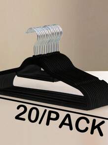 Cabide de roupas flocado estilo adulto, 10/20/40 peças, sem rastros e antiderrapante, cabideiro para calças grossas de uso doméstico, organização de espaço no guarda-roupa, suporte para roupas