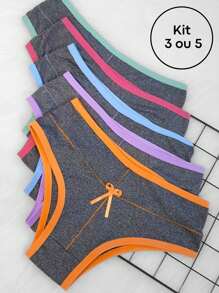 Kit Calcinhas Plus Size Cós Alto Pós Parto Microfibra - Ana Plus