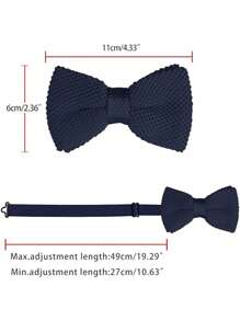 Children's Fashionable Knitted Double-Layer Bow Tie, Boys Girls Flower Girl Formal Wear British Style Baby Bow Tie, Suitable For 3-16 Years Old Kids To Wear For Performance, Wedding, Party, Daily