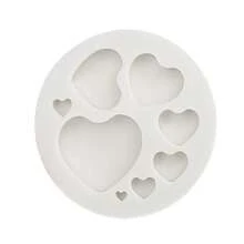 1/2 件多个心形硅胶模具、蜡烛模具、肥皂模具、树脂模具、DIY 软陶粘土滴胶装饰模具、手工装饰艺术工具