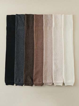 1/2/4双装女士纯色加长过膝长筒袜，加厚保暖，适合秋冬季节，舒适保暖