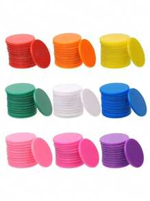100/200pcs Counters, 1.9cm Acrylic Counting Chip Disc Mark, Suitable For Bingo Poker Game Tokens, Random Colors