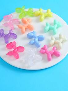 12pcs Cartoon Dog Pendant DIY, Cute Colorful Acrylic Dog Charms With Ribbon Bow, Suitable For Jewelry Making, Keychain, Phone Case, Necklace And Earrings, Fun Craft Accessories For Hobbyists - Multicolor - View 5