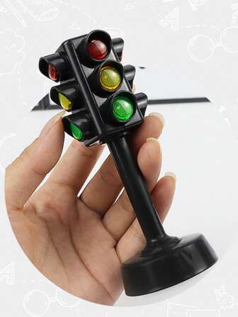 4個セット ミニ信号機モデル - プラスチック製ライト、必須の交通標識、信号機のプロップ、ミニチュア クリエイティブ 赤/緑ライト、歩行者信号、パーティーの景品、建設ごっこ遊び、建設パーティー、カーニバルゲーム、ルームデコレーション