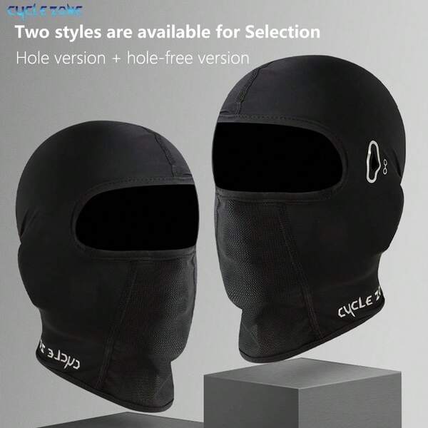 Cagoule de moto/vélo avec trou pour lunettes, masque facial en soie de glace d'été, cache-cou, respirant, léger, écharpe de protection solaire pour l'extérieur