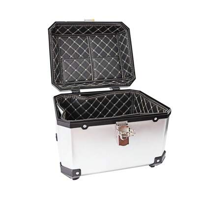 45L Motorcycle Top Case, Waterproof Anti-Theft Motorbike Tour Tail Box With Security Lock And Installation Accessories, Universal Motorbike Tail Box Trunk
