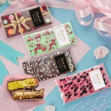 100pcs Knafeh Walnut Chocolate Bar Packaging, 4 X 8.3 Inches, Self-Adhesive, Small Plastic Wax Melt Strip Bags, 100pcs Thank You Stickers, Made Of Polypropylene (PP) Material, With 205pcs/Set Accessories - Clear - View 10