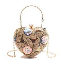 1 Piece New Fashion Sequin Shoulder Bag Vintage Handbag For Ladies Evening Party Bag - 金色 - 查看 5