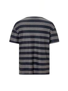 Women Y2k Fairy Grunge Striped Shirt Top Vintage Shorts Sleeve V Neck Goth Loose Fit T-Shirts Emo Gothic E-Girl Oversized Tees Tops Aesthetic Clothes Streetwear - Màu xanh bụi bặm - Xem 5