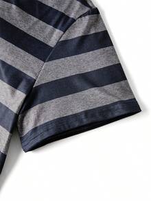Women Y2k Fairy Grunge Striped Shirt Top Vintage Shorts Sleeve V Neck Goth Loose Fit T-Shirts Emo Gothic E-Girl Oversized Tees Tops Aesthetic Clothes Streetwear - Màu xanh bụi bặm - Xem 7