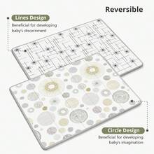 Extra Large Play Mat For Baby, 0.8 Inch Thick , Reversible Foldable Baby Play Mat, 79" X71" Waterproof Foam Floor Baby Crawling Mat, Portable Playmat For Infants, Toddler, Kids, Rainbow - 圓圈 - 查看 7