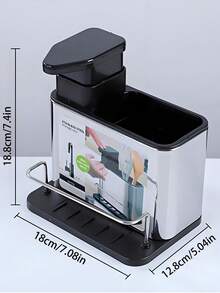 Multi-Grid Stainless Steel Kitchen Utensils And Tableware Finisher, Knife, Fork, Spoon, Chopsticks Rack, Kitchen Utensils Rack And Kitchen Countertop Drainage Rack. - Multicolor - View 9