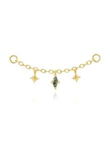 1pc 925 Sterling Silver Moss Agate Snake Shape Internally Threaded Flatback Labret Tragus Stud Conch Earring Tragus Helix Cartilage Piercing Gift For Her