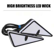 Reletech 2个LED鹰眼灯，三角形恶魔眼装饰氛围灯，高亮度安全驾驶辅助灯，12V恶魔眼霓虹灯，适用于汽车和摩托车，高亮度霓虹灯，不含电池 - 彩色 - 查看 5