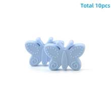 10pcs/Set 10 Colors Butterfly Silicone Beads, DIY Necklace Bracelet Earring Keychain Craft Jewelry Making Supplies