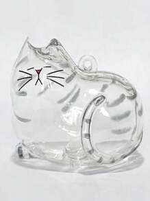 1 Pezzo Capsula Commemorativa Trasparente Per Gatti - Design Viso Carino Con Anello Per Appendere - Regalo Commemorativo Per Amanti Dei Gatti, Conserva I Peli Del Tuo Animale Domestico A Lungo Termine, Design Emozionale, Chiusura Sicura, Memoriale Per La Perdita Del Tuo Animale Domestico