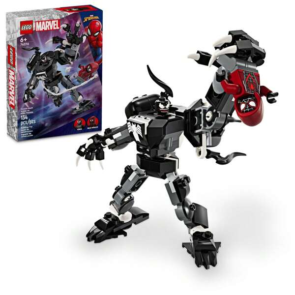 LEGO Mech Armor Vs. Miles Morales, Posable Action For Kids,  Building Set With Minifigures, Travel Toy, Super Hero Battle Gift For Boys And Girls Aged 6 And Up, 76276