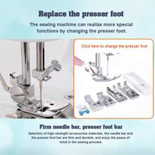 Compact 12-Stitch Electric Sewing Machine With Double Thread & Foot Pedal - UK Plug - UK Plug(220-240V) - View 6