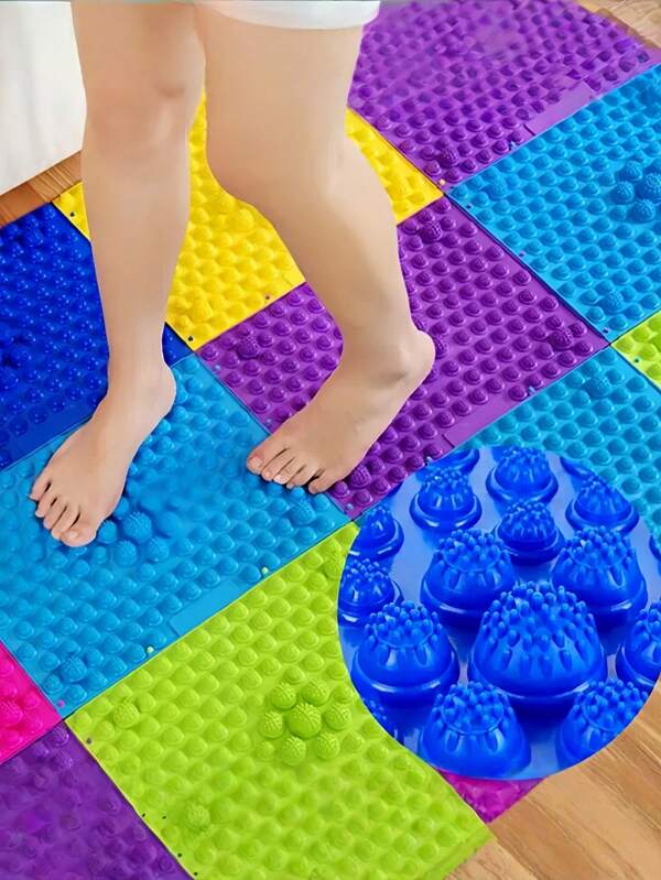 3/6pcs Foot Massage Mats Acupressure Board/Bathroom Anti-Slip Mat - Anti-Slip Reflexology Mat, Foot Care, Suitable For Bathroom, Kitchen, Bedroom, Outdoor Exercise And Training, Durable And Non-Slip, Ideal Gift For Mother's Day, Christmas Or Thanksgiving, Finger Pressure Board, Foot Massage, Toe Pressure Board, Massage Mat, Especially For Relaxation