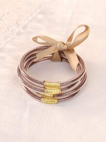 5pcs/Set Glitter Jelly Bangles Bracelet Luxury Jewelry Bracelet For Women Wedding Gift